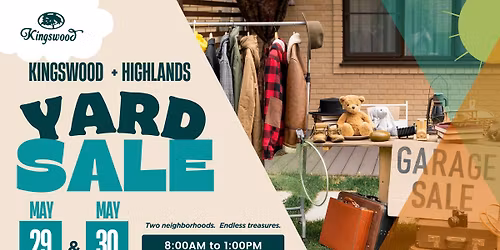 Kingswood\u2013Highlands Joint Neighborhood Spring Yard Sale