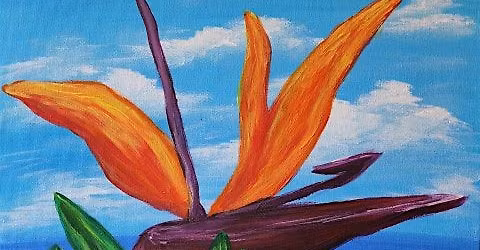 Join us for this beautiful Birds of Paradise paint and sip painting event