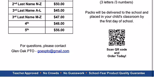 \u270f\ufe0f Last day to order school supplies! \ud83d\udcda