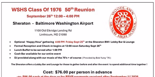 1976 Woodlawn Sr High Reunion