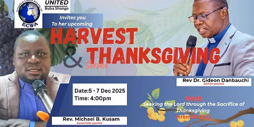 HARVEST AND THANKSGIVING SERVICE