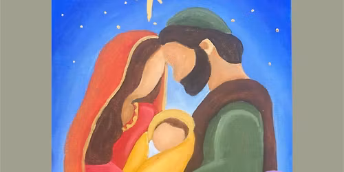 "Oh Holy Night" Acrylic Paint Workshop Canvas or Wood Door Hanger