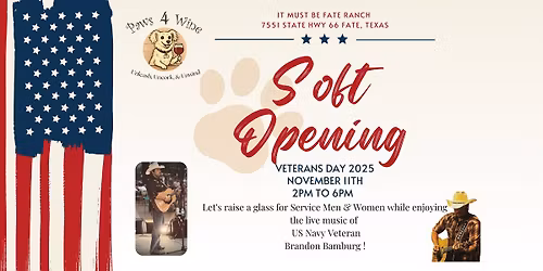 Paws4Wine Soft Opening