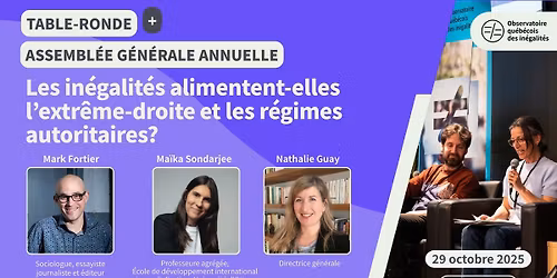 Table-ronde : Les in\u00e9galit\u00e9s alimentent-elles l\u2019extr\u00eame droite et les r\u00e9gimes autoritaires?