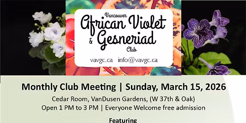 VAVGC Monthly Club Meeting