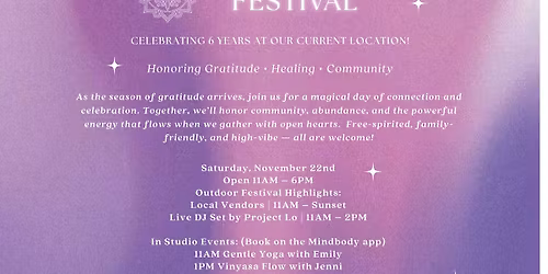 Ziaya\u2019s Gratitude Festival 