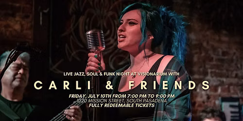 Live Jazz, Soul & Funk Night at Visionarium with Carli & Friends