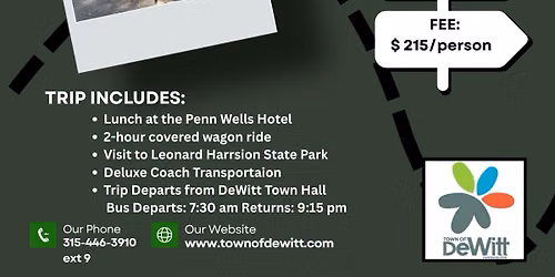 Town of DeWitt Recreation Pennsylvania Grand Canyon Day Trip 