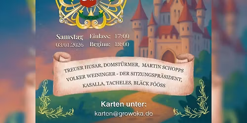 Prunksitzung und Proklamation 2026