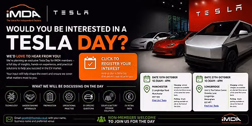 IMDA Tesla Day- October 13th -MANCHESTER