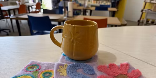 Needle felted set of coasters