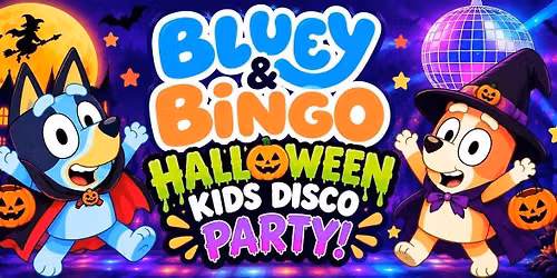 Bluey&amp;Bingo Halloween Kids Disco Party