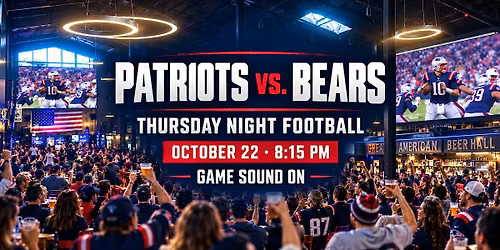 Patriots vs. Bears Thursday Night Football Watch Party