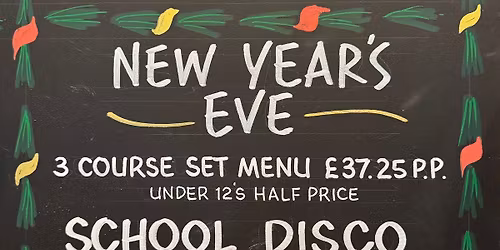 NYE - Back To School Disco - BAR TICKETS ON SALE FROM 1ST OCT