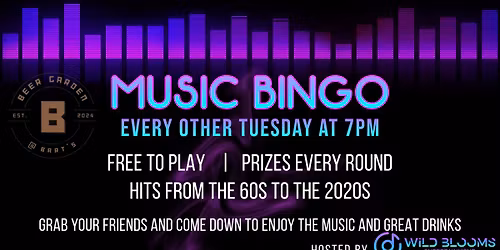 \ud83c\udfb6Music Bingo at Beer Garden At Bart's\ud83c\udfb6