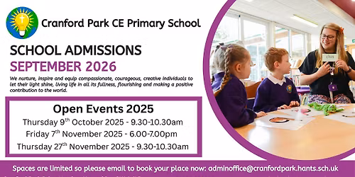 Cranford Park Primary School Open Morning