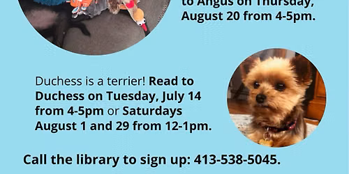Read to a Dog - Duchess the terrier