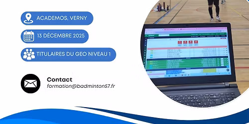 Formation - Gestionnaire et Organisateur de comp\u00e9titions niveau 2