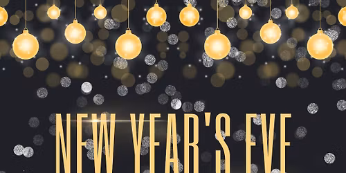 Black and Gold Glitter New Years Eve