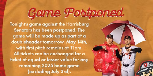 Harrisburg Senators at Akron RubberDucks at Canal Park