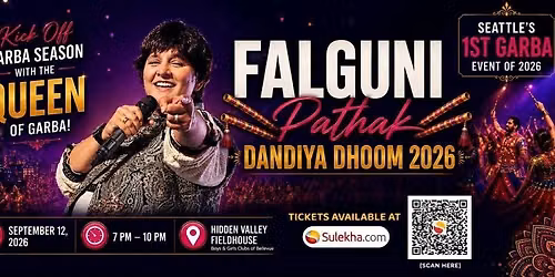 Falguni Pathak - Dandiya Dhoom 2026 Live in Seattle