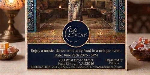 Hafla on Zevian Cafe June 28th 2026 5PM 