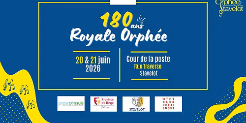 180 ans de la Royale Orph\u00e9e - Week-end musical et festif \ud83c\udf89