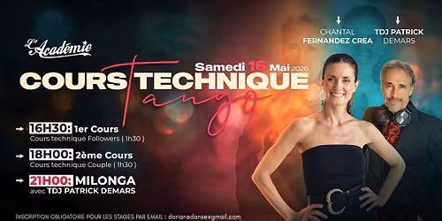 TANGO & MILONGA \u2013 Cours technique avec Chantal Fernandez Crea