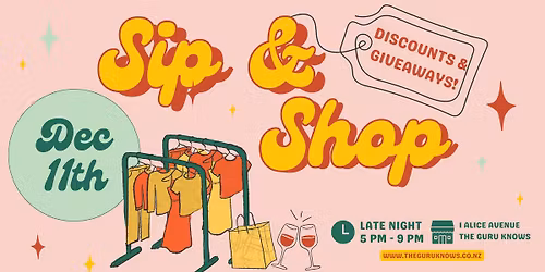 The Guru Knows - Sip & Shop!