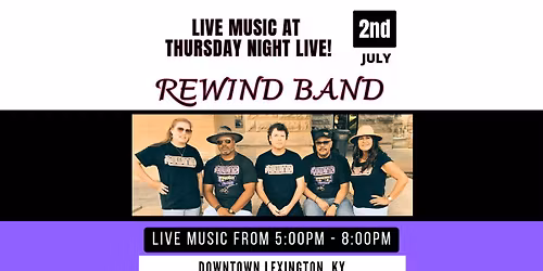 REWIND Band RETURNS to Thursday Night LIVE again in 2026!