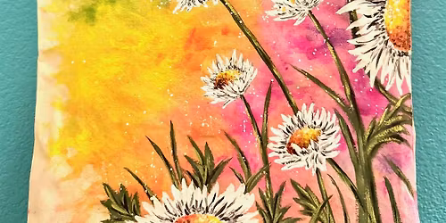Rainbow Daisies Tote Bag OR Flower Pot Painting at Mountainside Bakery