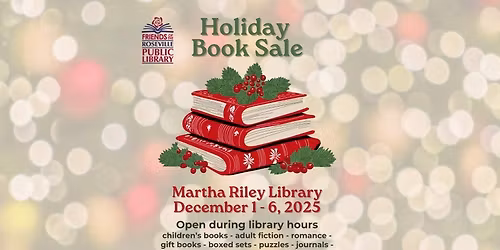 Weeklong Holiday Book Sale