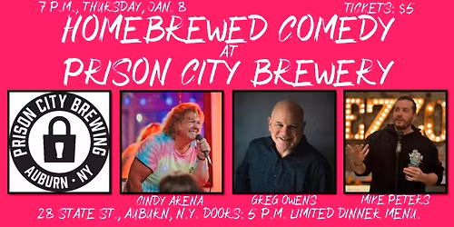 Homebrewed Comedy at Prison City Brewery
