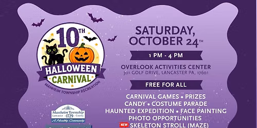 Manheim Township 10th Annual Halloween Carnival (FREE)