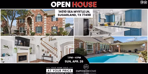 Open House: 14010 Sea Myrtle Ln, Sugar Land, TX 77498!