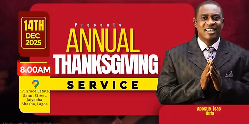 ANNUAL THANKSGIVING SERVICE! \ud83c\udf89