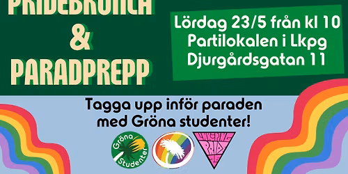 Pridebrunch med Gr\u00f6na studenter och MP Link\u00f6ping