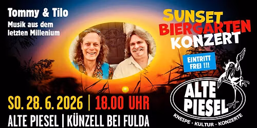 Akustik-Duo Tommy Wild & Tilo Zschorn | Sunset Biergarten Konzert | EINTRITT FREI!