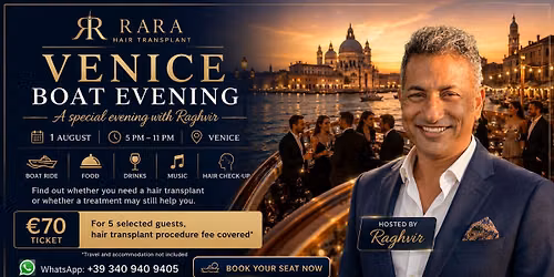 Rara Hair Transplant Venice Boat Evening