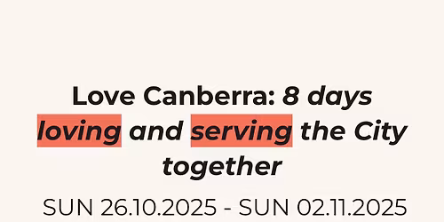 Love Canberra Outreach 
