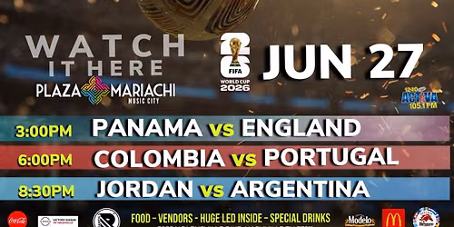 Colombia vs Portugal World Cup Watch Party