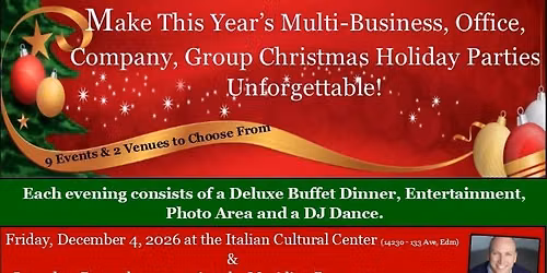 Multi-Business\/Office\/Group\/Company Holiday Christmas Party Featuring Comedian Dave Hemstad