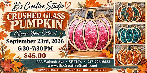 Crushed Glass PUMPKIN HANGER