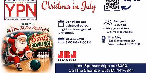 3rd Annual YPN Christmas in July @ Film Alley