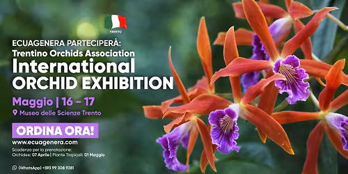 Ecuagenera parteciper\u00e0 alla: Trentino Orchids Association International Orchid Exhibition