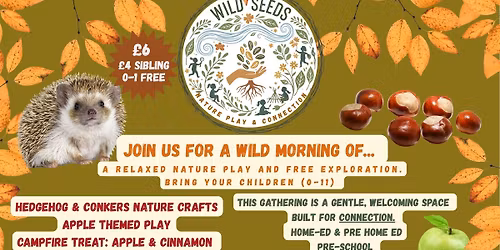 \ud83c\udf42 Wild Seeds Gathering: Hedgehog & Conkers Crafts and Apple Themed Play \ud83e\udd94\ud83c\udf4e