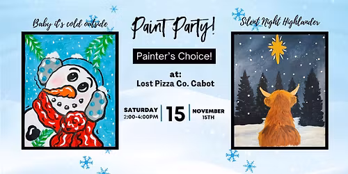 November 15th - Lost Pizza Co. Cabot - Painter's Choice Christmas Pain Party!