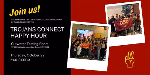 USCMAA SD Trojans Connect Happy Hour Cutwater Tasting Room 10\/22