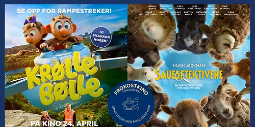 Familie frokostkino \u2615\ufe0f\ud83d\udc9b\ud83c\udfac Kr\u00f8lle B\u00f8lle & Sauedetektivene