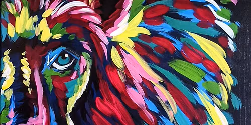 Paint and Sip: Wild Colorful Lion